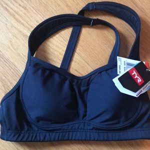 TYR women’s solid Lily Top- small (4/6) black